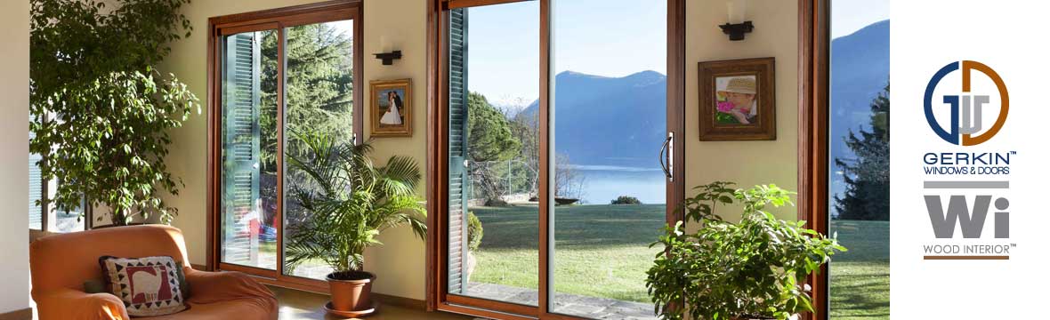Gerkin Windows Doors 4400 Wood Interior Sliding Glass